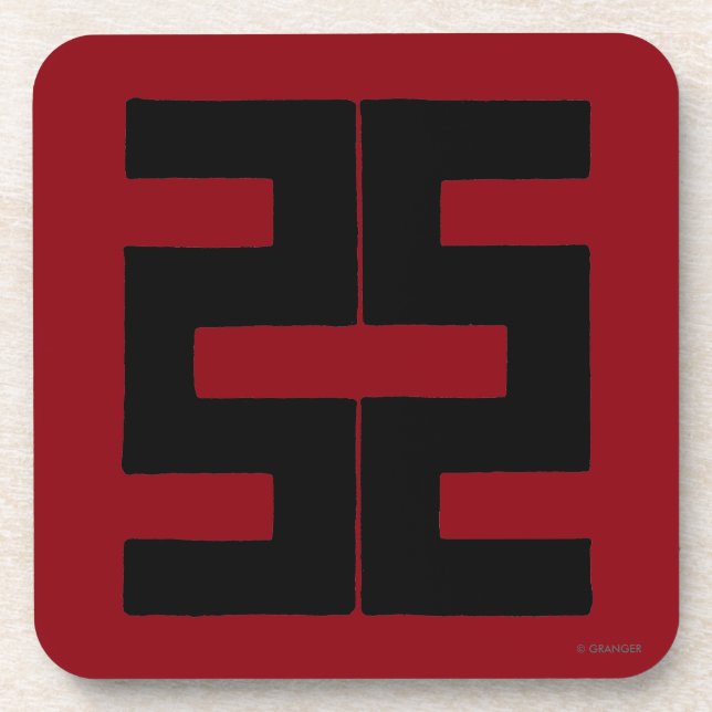 Buddhism: Double Ax Drink Coaster (Front)