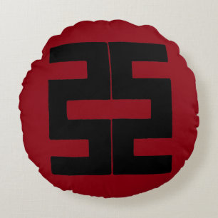 Buddhism: Double Ax Round Pillow
