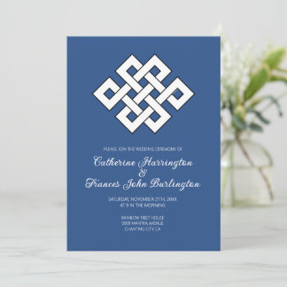 Buddhism Endless Knot Buddhist Wedding Ceremony Invitation