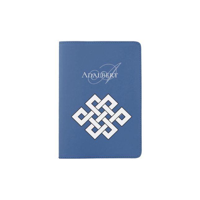 Buddhism Endless Knot Personalized Passport Holder (Front)