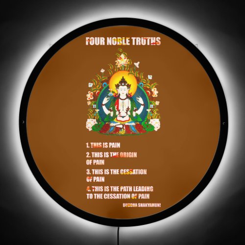 Buddhism Four Noble Truths Buddha Teachings LED Sign