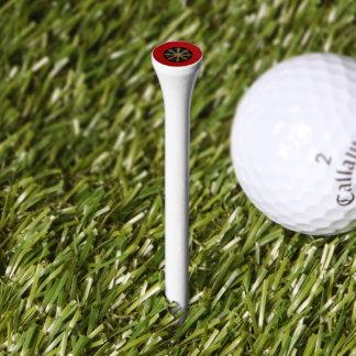 Buddhism Golden Dharma Wheel Golf Tees