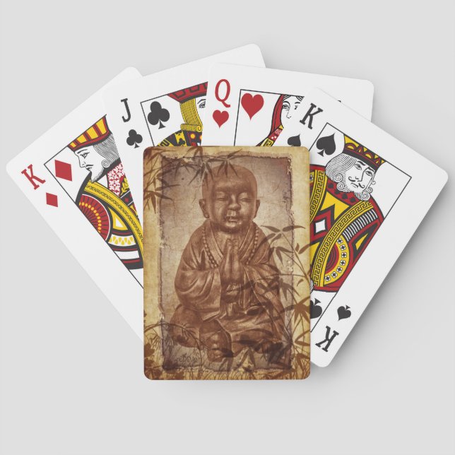 Buddhism Monk - antique style Poker Cards (Back)