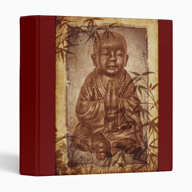 Buddhism Monk - background brown Binder (Front/Spine)