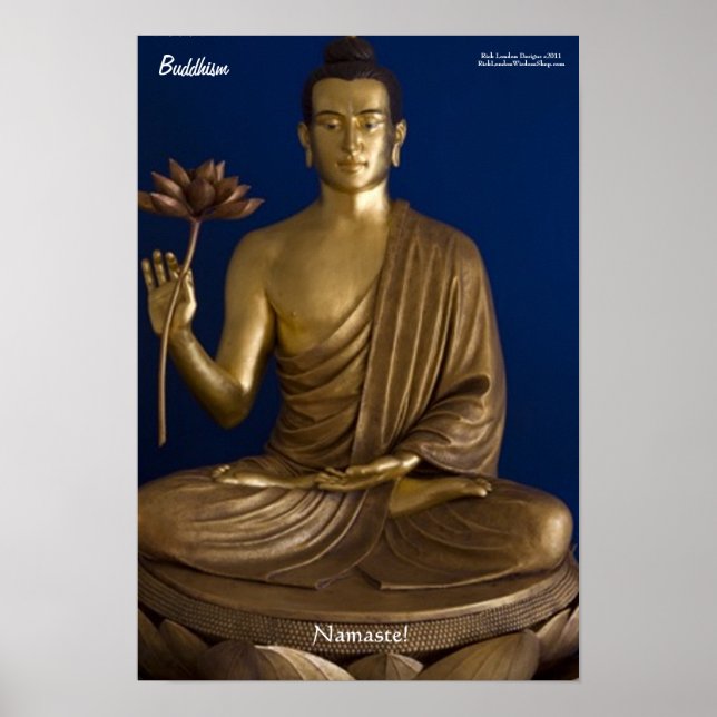 Buddhism "Namaste" Fine Art Poster (Front)