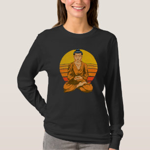 Buddhism Spiritual Meditation Buddhist Retro Sunse T-Shirt