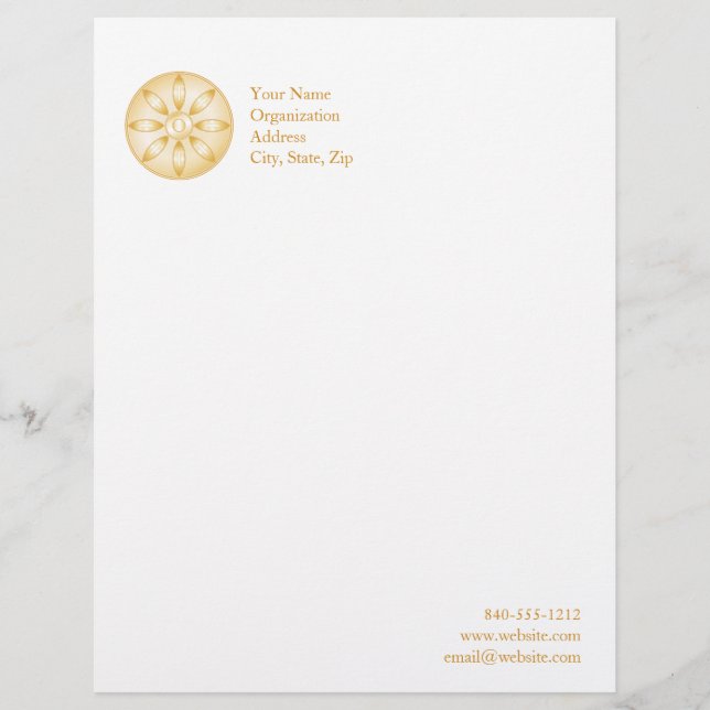 Buddhism Symbol Letterhead (Front)