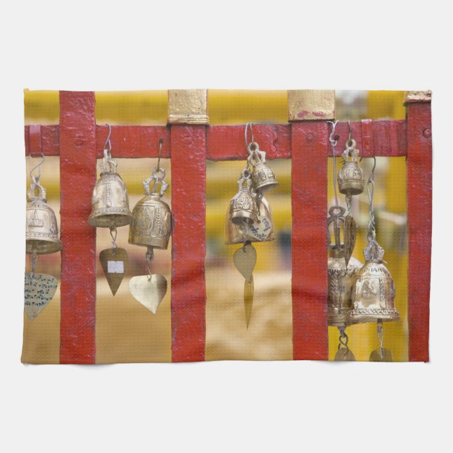 Buddhist Bells at Doi Suthep Temple Towel (Horizontal)