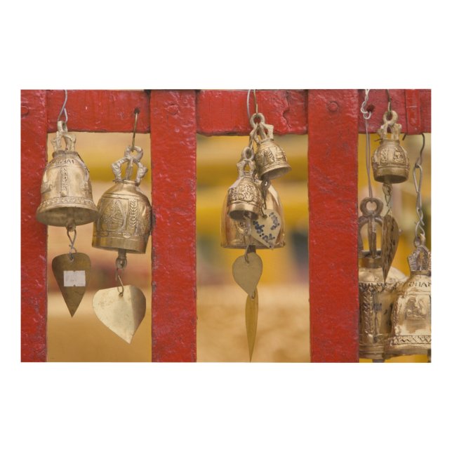 Buddhist Bells at Doi Suthep Temple Wood Wall Decor (Front)