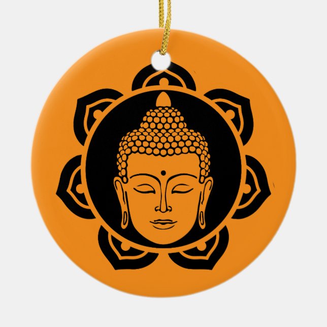 Buddhist Bodhi Day Ceramic Ornament (Front)