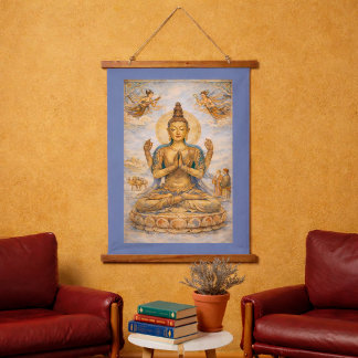 Buddhist Bodhisattva Tang Dynasty Style Hanging Tapestry