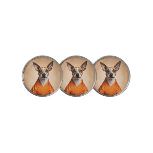 Buddhist Brazilian Terrier Golf Ball Marker