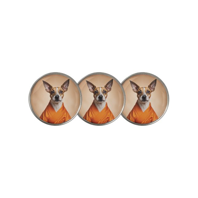 Buddhist Brazilian Terrier Golf Ball Marker (3 Up)