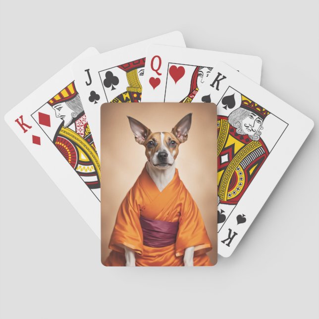 Buddhist Brazilian Terrier Poker Cards (Back)