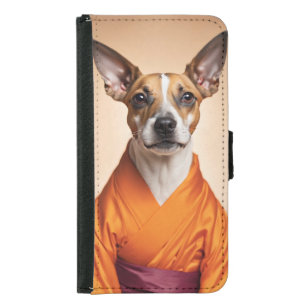 Buddhist Brazilian Terrier Samsung Galaxy S5 Wallet Case