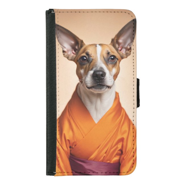 Buddhist Brazilian Terrier Samsung Galaxy Wallet Case (Front)