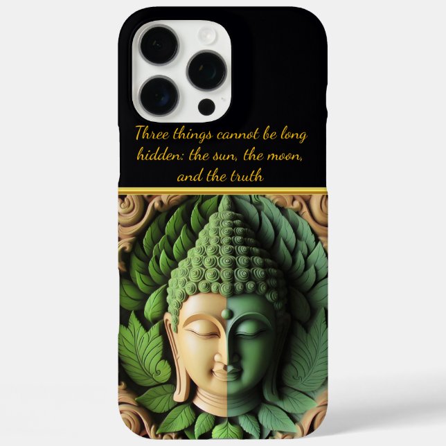 Buddhist Carving With Leaves & Orbs Generative AI Case-Mate iPhone Case (Back)