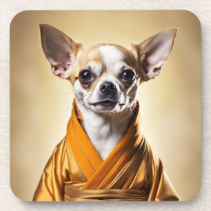 Buddhist Chihuahua Beverage Coaster
