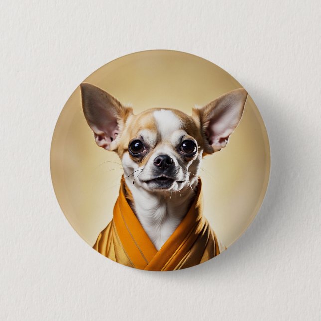 Buddhist Chihuahua Button (Front)