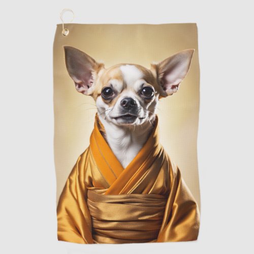 Buddhist Chihuahua Golf Towel