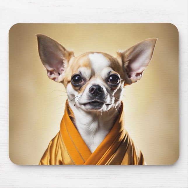 Buddhist Chihuahua Mouse Pad (Front)