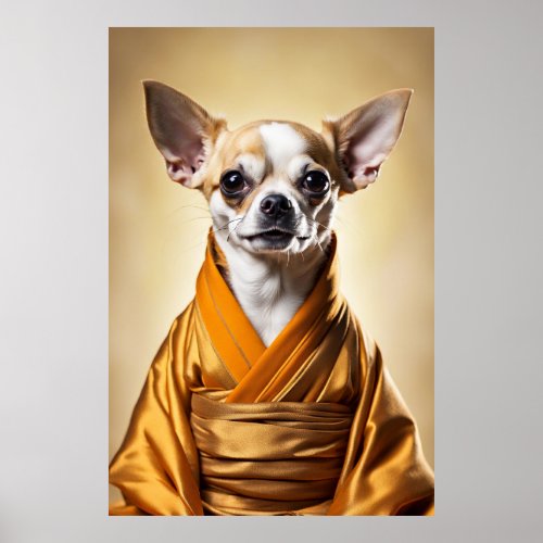 Buddhist Chihuahua Poster