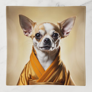 Buddhist Chihuahua Trinket Tray
