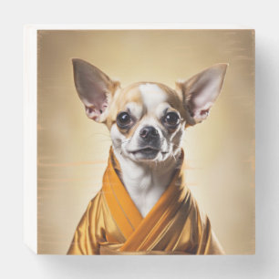 Buddhist Chihuahua Wooden Box Sign