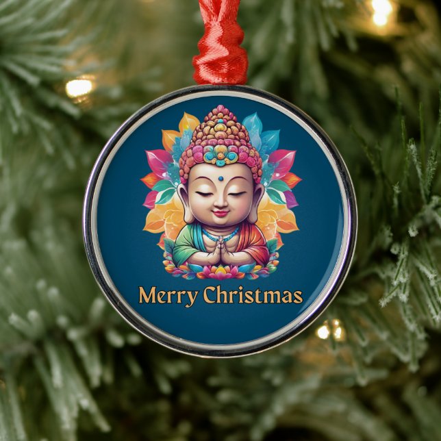 Buddhist Christmas Metal Ornament (Tree)
