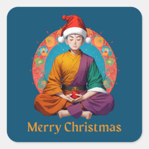 Buddhist Christmas  Square Sticker
