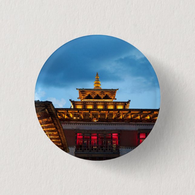 Buddhist Dzong Roof Button (Front)