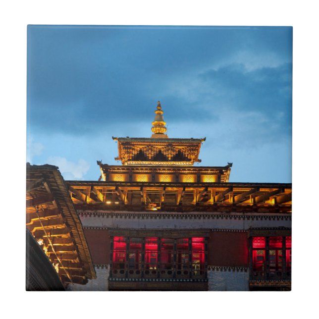 Buddhist Dzong Roof Tile (Front)