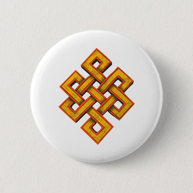 Buddhist Endless Knot Button (Front)