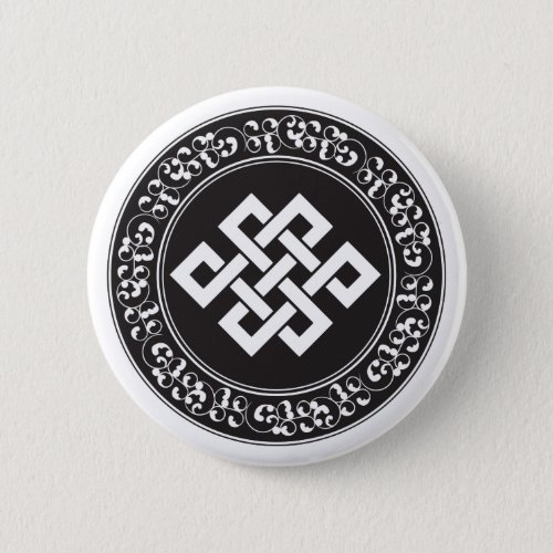 Buddhist Endless Knot Button