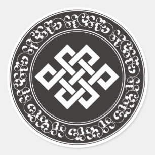 Buddhist Endless Knot Classic Round Sticker