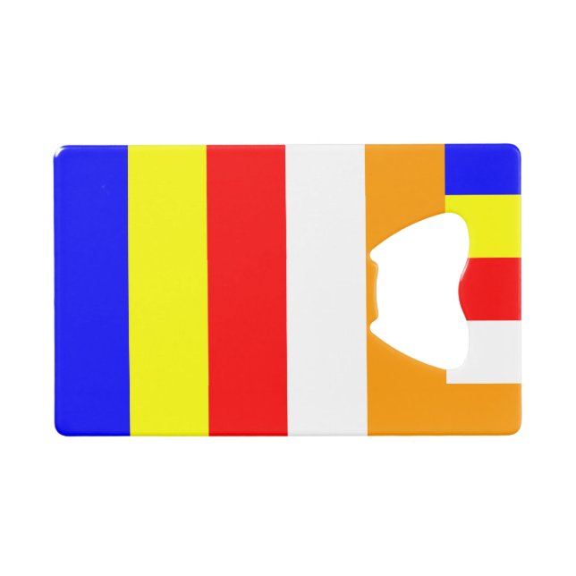 Buddhist Flag Credit Card Bottle Opener (Front (Horizontal))