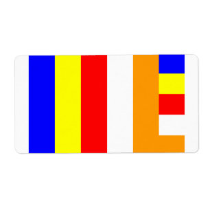 Buddhist Flag Label