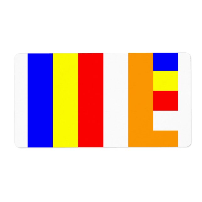 Buddhist Flag Label (Front)