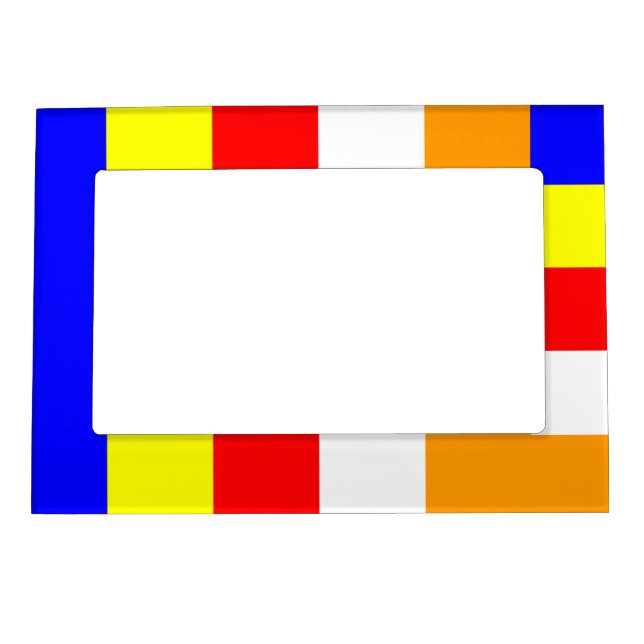 Buddhist Flag Magnetic Picture Frame (Front)
