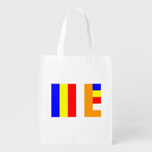 Buddhist Flag Reusable Grocery Bag