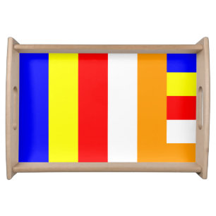 Buddhist Flag Serving Tray