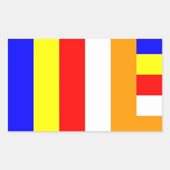 Buddhist Flag Sticker (Front)