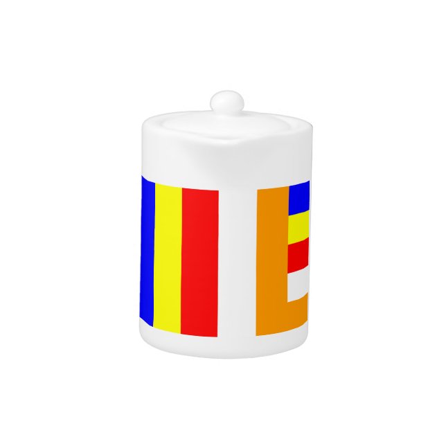 Buddhist Flag Teapot (Front)