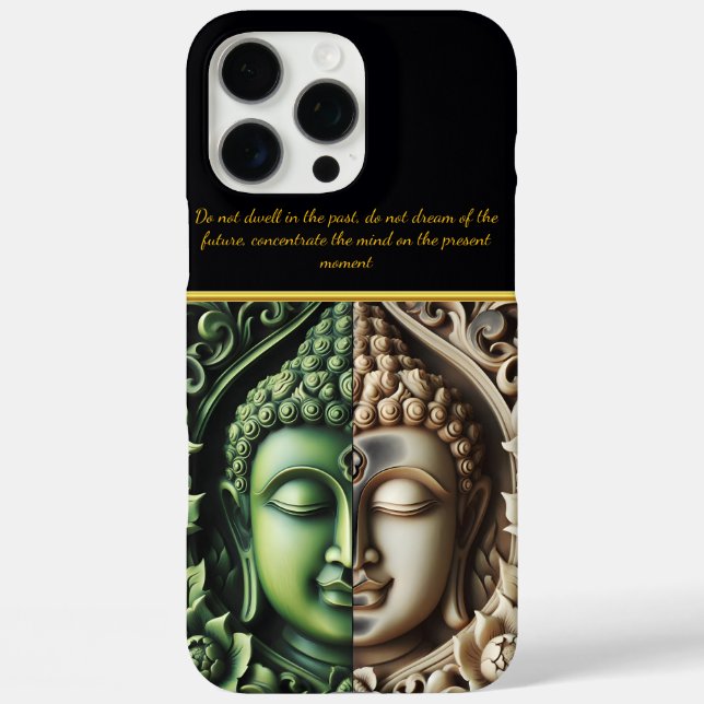 Buddhist Flora & Orbs: AI Carving Case-Mate iPhone Case (Back)