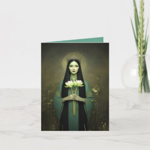Buddhist Goddess Green Tara Vintage Style Portrait Invitation