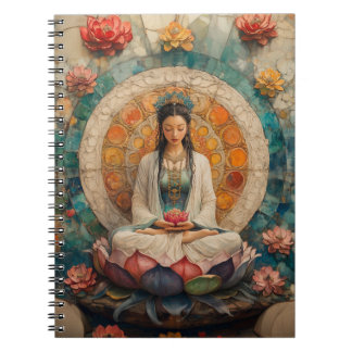 Buddhist Goddess Quan Yin Portrait Painting Art Notebook