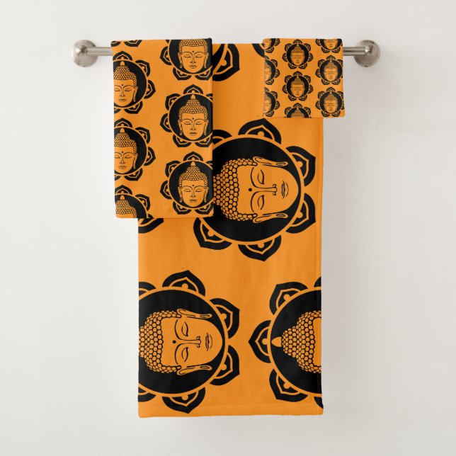 Buddhist Home Decor Bath Towel Set (Insitu)