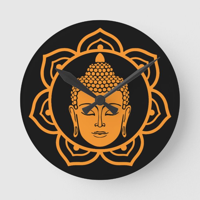 Buddhist Home Decor Round Clock (Front)
