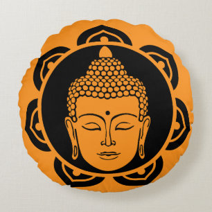 Buddhist Home Decor Round Pillow