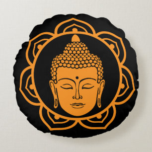 Buddhist Home Decor Round Pillow